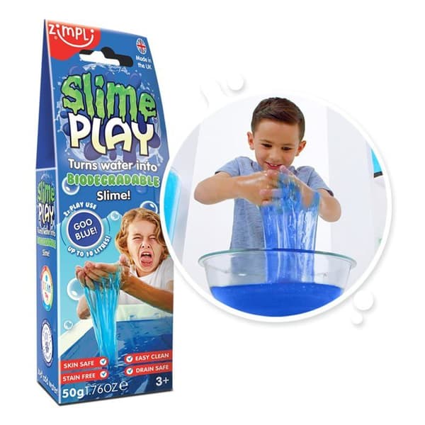 Leksak med modellera Zimpli kids - 5224 - Gelli Slime Lekklibb Blå Gör vatten till klibbig slime aktivitetsleksak, Leksaker