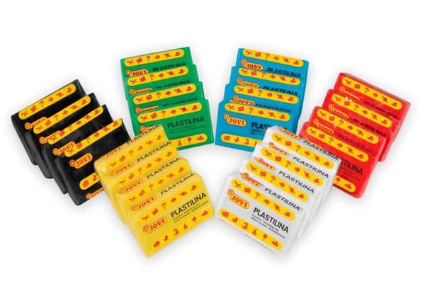 Jovi - P70/24B - Modelleraff - Set med 24 pastiller om 50 gram, grundläggande assorterade färger, glutenfria