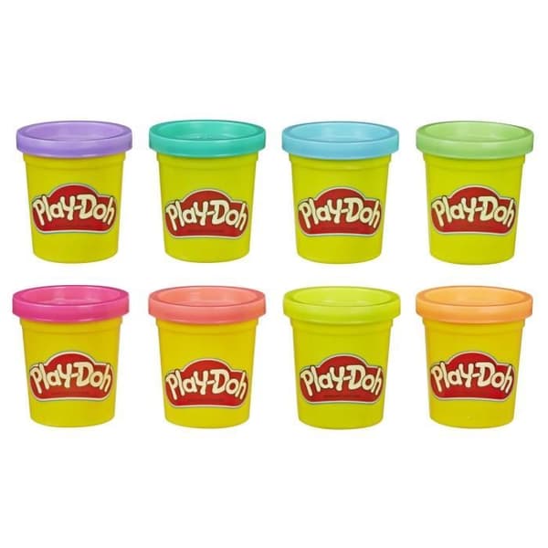 Modelllera - PLAYDOH - Fluo Colors - 8 krukor à 56g vardera