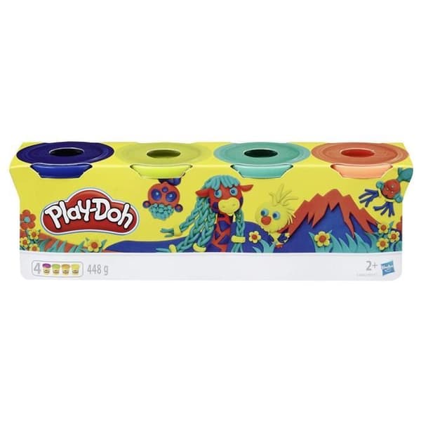 Play-Doh Modeling Compound - Förpackning med 4 intensiva färger för barn - 112 g