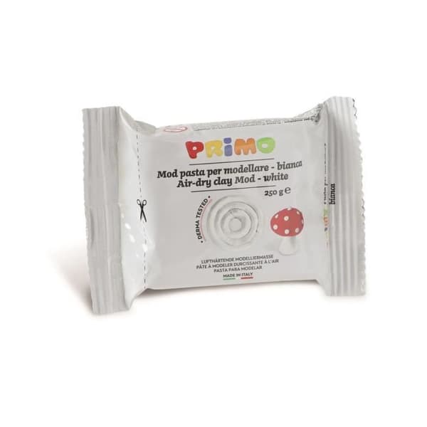 Modelleringslera - PRIMO - Stick 250g - Vit - Torkar i luften