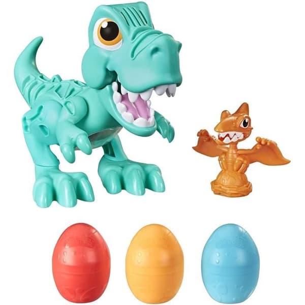 Play-Doh Dino Crew Dino Crunch Toy med dinosaurieljud och 3 Playdough-ägg - från 3 år och uppåt