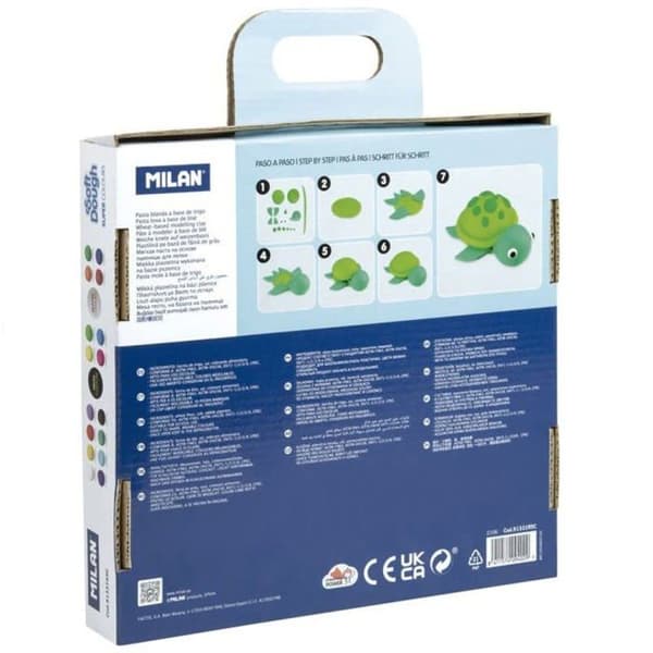 Milan modelllera set - 913316SC - MALETIN 16 LÅDA 30 GR PASTA BLANDA