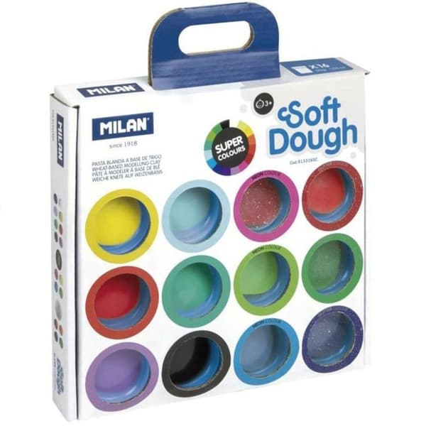 Milan modelllera set - 913316SC - MALETIN 16 LÅDA 30 GR PASTA BLANDA