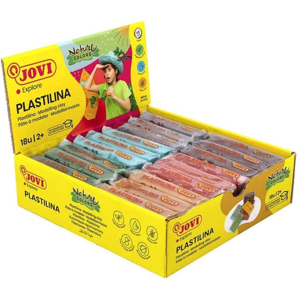 Modelllera - JOVI - Paket med 18 enheter - Naturliga färger - Kreativ leksak