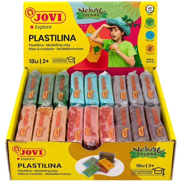 Modelllera - JOVI - Paket med 18 enheter - Naturliga färger - Kreativ leksak
