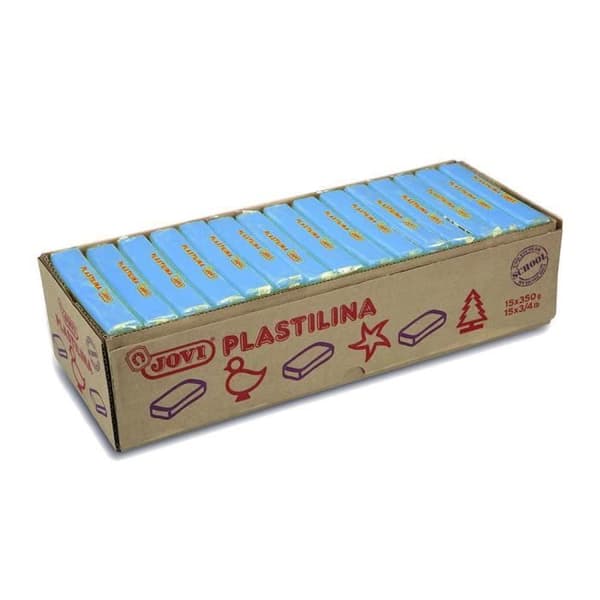 Jovi Box of Modeling Clay, 15 tallrikar 350 GR, ljusblå färg () - 7212