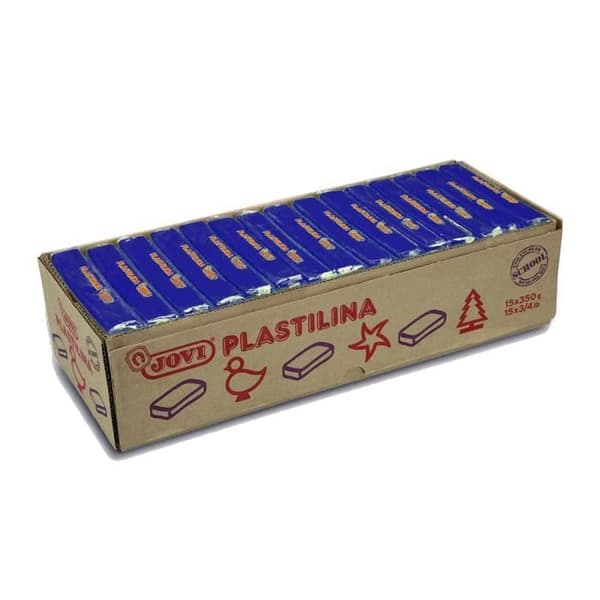 Jovi Box of Modeling Clay, 15 tallrikar 350 GR, mörkblå färg () - 7213