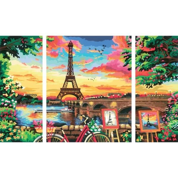 CreArt Paris triptykformat 80x50cm - Måla efter siffror - Från 12 år - Ravensburger - 20134
