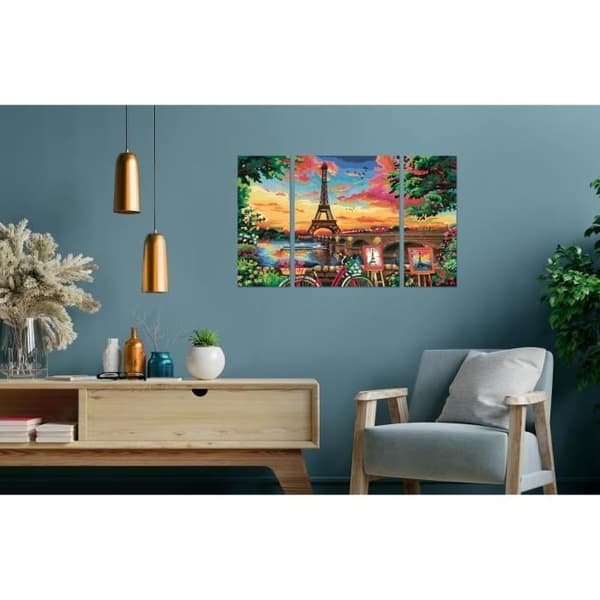 CreArt Paris triptykformat 80x50cm - Måla efter siffror - Från 12 år - Ravensburger - 20134