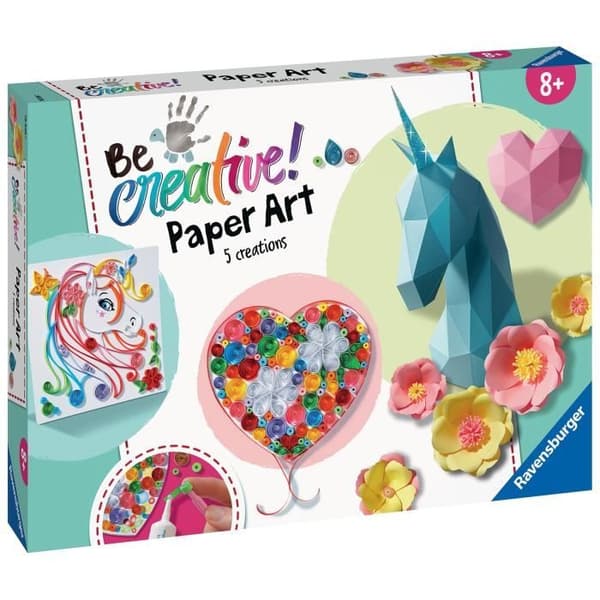 Vær kreativ papirkunst Maxi Origami, 3D-foldning, Quilling, 9 kreationer, Genstandsskabelse, Kreativ fritid, Fra 8 år – 18236, Ravensb