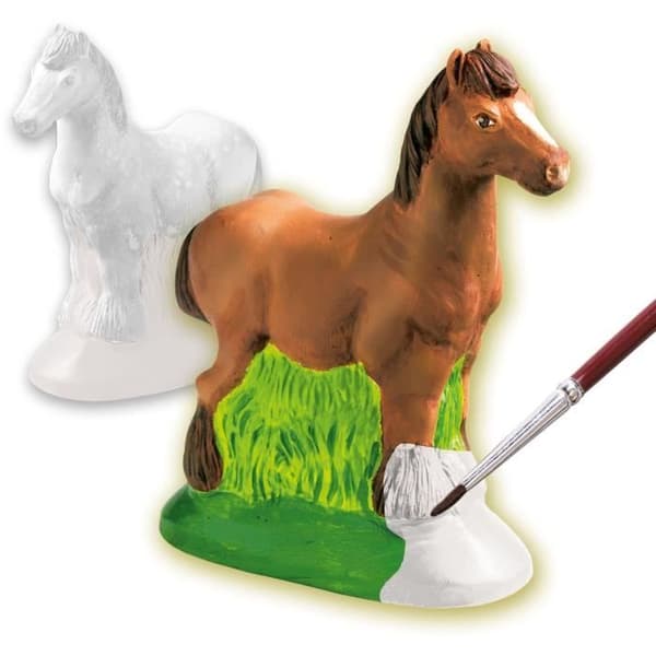 Støbning og maling - Hest - SES CREATIVE - Latexform, tørrestativ, gips, maling og pensel inkluderet