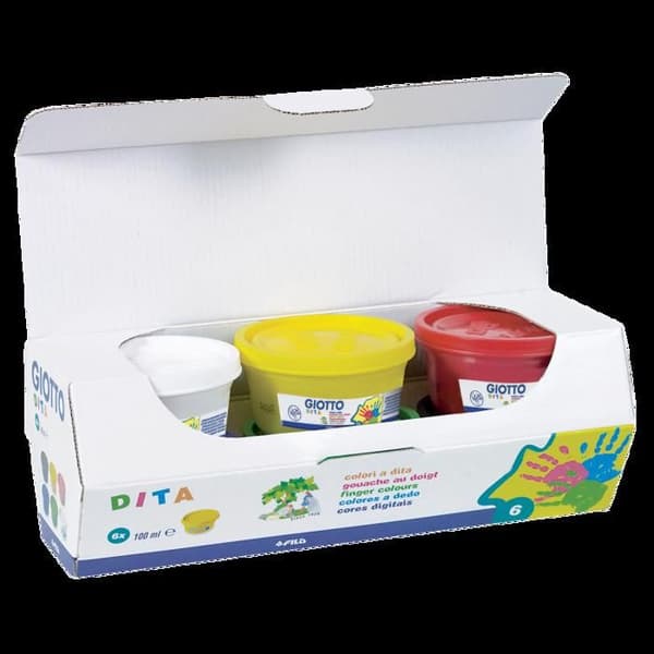 Omyacolor Giotto Box med 6 krukor med gouache