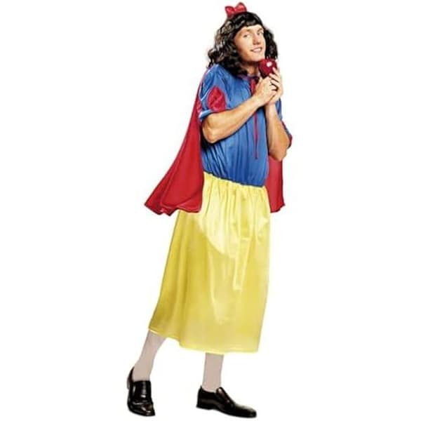 Kostym - VIVING - Snövit - T-shirt, kjol, cape och pannband - Storlek XXL - Flerfärgad