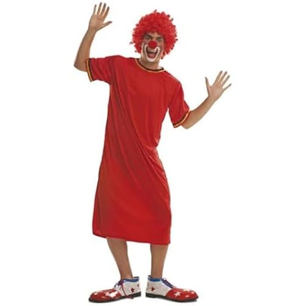Leksak - VIVING - Clowndräkt - Flerfärgad - Lång T-shirt - Storlek XL