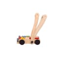 Miniatyrbild 4 av 8: Lära-gå-vagn av trä med träklossar på flaket - Plantoys
