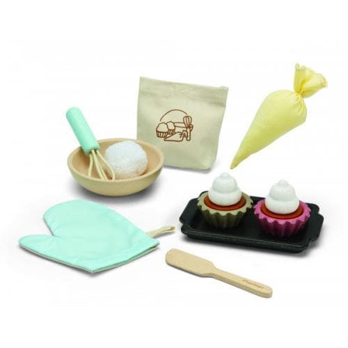 Cupcake-set leksaksmat av trä från Plantoys