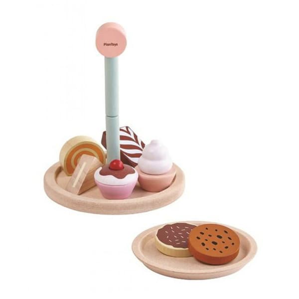 Kakfat med kakor - leksaksmat av trä från Plantoys