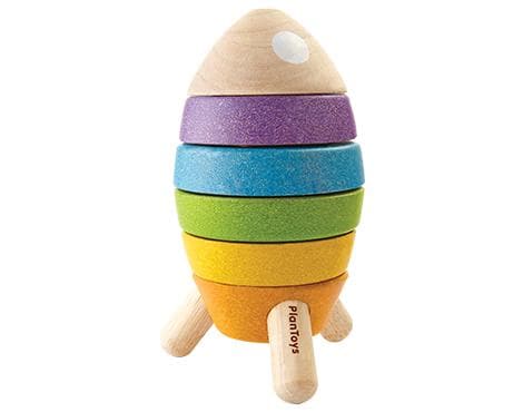 Stapelraket med utomjording - träleksak för barn från Plantoys