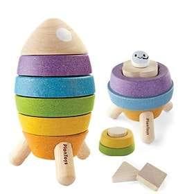 Stapelraket med utomjording - träleksak för barn från Plantoys