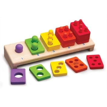 Stapla 1-5 - pedagogisk träleksak från Wonderworld toys