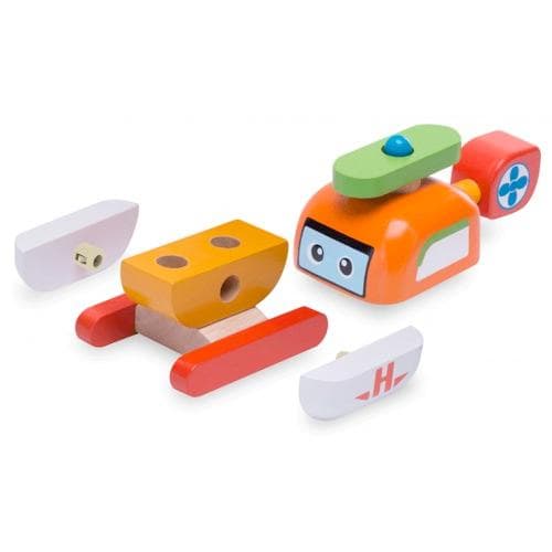 Bygg din leksakshelikopter - träleksak från Wonderworld toys
