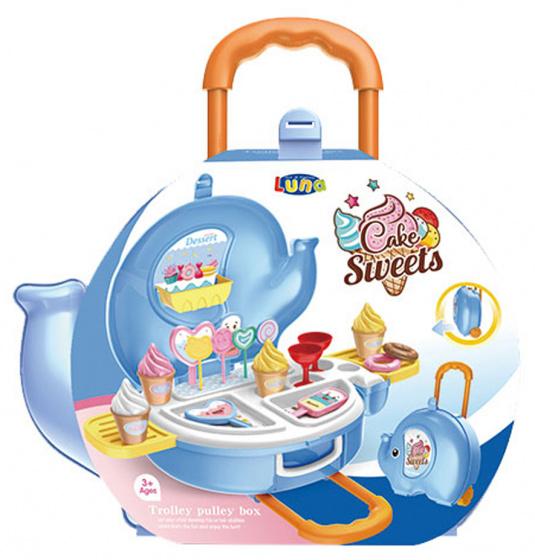 dessertvagn junior blå/orange 27-delad