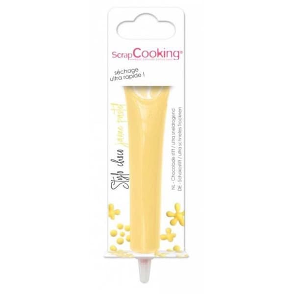 Pastellgul chokladmatpenna 25g - ScrapCooking - Rita och skriv på dina förberedelser