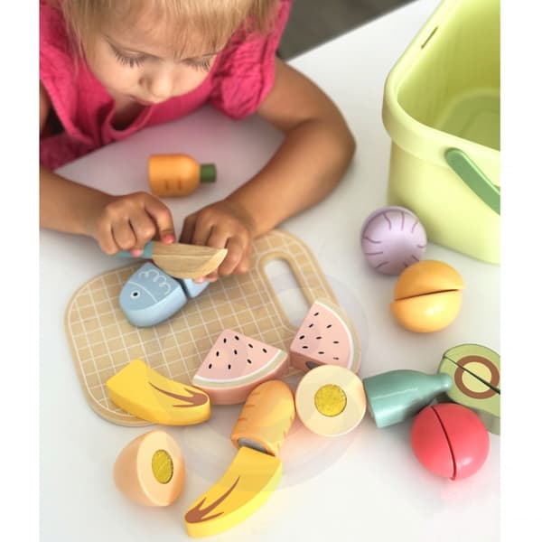 TOOKY TOY Træsæt Mad Grøntsager Frugt