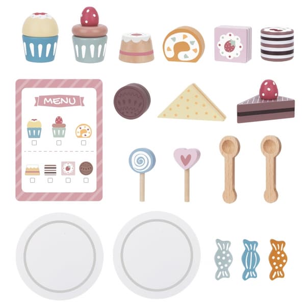 TOOKY TOY Söt Bricka Träställ Cupcakes Cakes