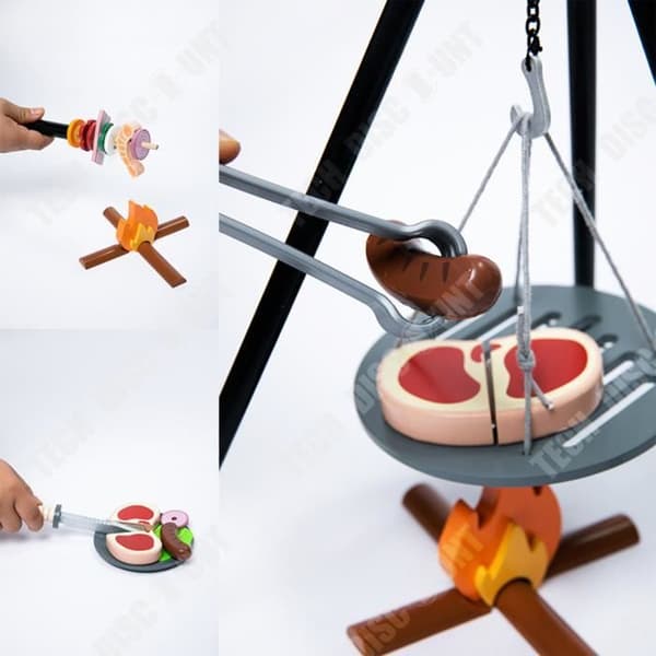 TD® Lekhus leksaker för barn simulering camping bål picknick spel grill kopp roliga pedagogiska leksaker