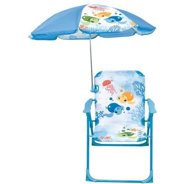 Trädgårdsmöbler - FUN HOUSE - My Little Turtle Shell-stol H.53 x B.38.5 x D.37.5 cm med 65 cm parasoll - För barn!