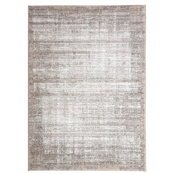 Rootz-matto - Lyhytkärkinen matto - Matalapintainen matto - Kirjakuvioinen - Mattotyyny - Kudottu matto - Matto - Polypropeeni - Beige - 140 x 67 x 1