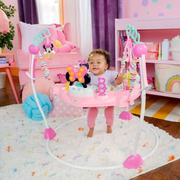 DISNEY BABY Multi-leksak baby utvecklingsområde, utvecklande studsare studsare, 360° svängbar - Mimmi - 10 Disney interaktiva spel