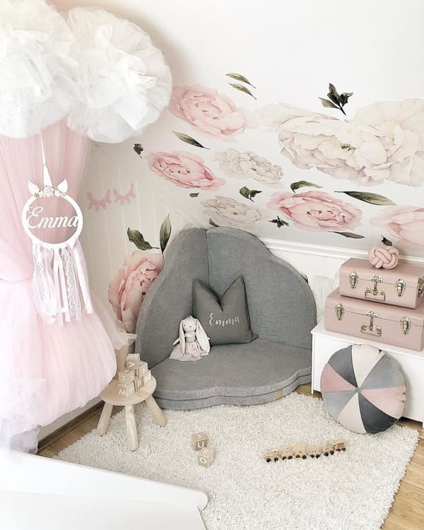 MeowBaby® Molnformad babymatta 160x160cm, Sammet.