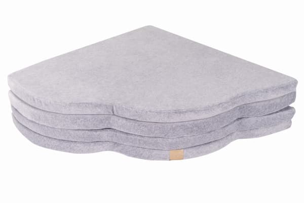 MeowBaby® Molnformad babymatta 160x160cm, Sammet.