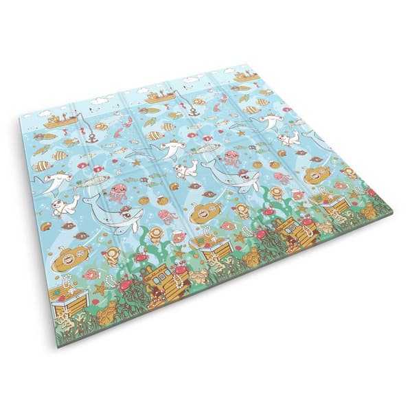Vikbar pedagogisk skummatta 200 x 180 x 1 cm Nukido NK-340 ocean