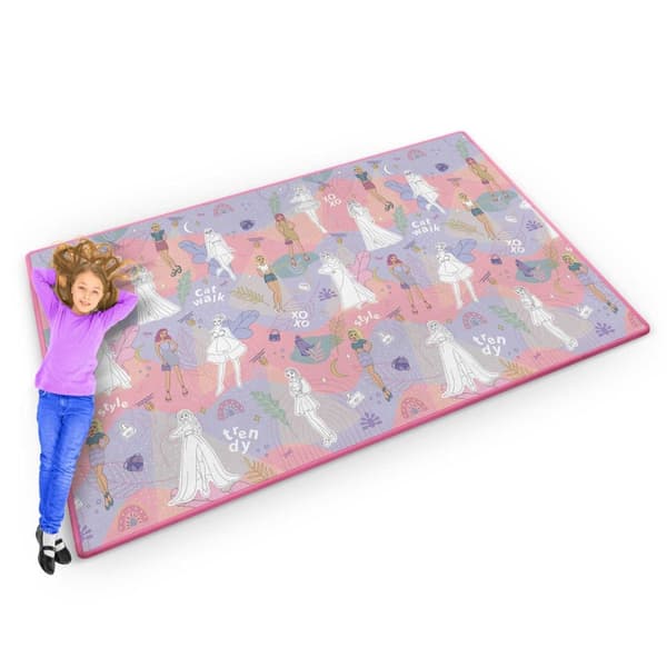 Rullattu vaahtovärjäysmatto 200 x 120 x 0,3 cm Ricokids RK-343