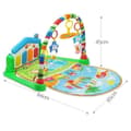 Miniatyrbild 3 av 4: 3 i 1 multifunktionell fitnessram Babypianomusiklekmatta -rosa