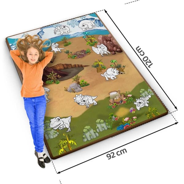 Vaahtomuovimatto värjäämiseen rullattuina 120 x 90 x 0,3 cm Ricokids RK-344
