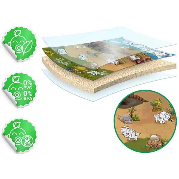 Vaahtomuovimatto värjäämiseen rullattuina 120 x 90 x 0,3 cm Ricokids RK-344