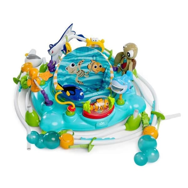 DISNEY BABY Aktivitetsgalax med flera leksaker för bebisar, studsande hoppstol med 360° rotation - Nemo - 13 interaktiva Disney-spel