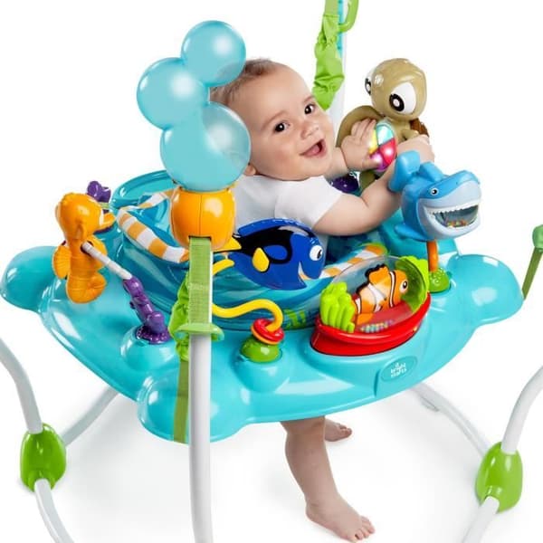 DISNEY BABY Aktivitetsgalax med flera leksaker för bebisar, studsande hoppstol med 360° rotation - Nemo - 13 interaktiva Disney-spel