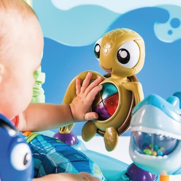 DISNEY BABY Aktivitetsgalax med flera leksaker för bebisar, studsande hoppstol med 360° rotation - Nemo - 13 interaktiva Disney-spel