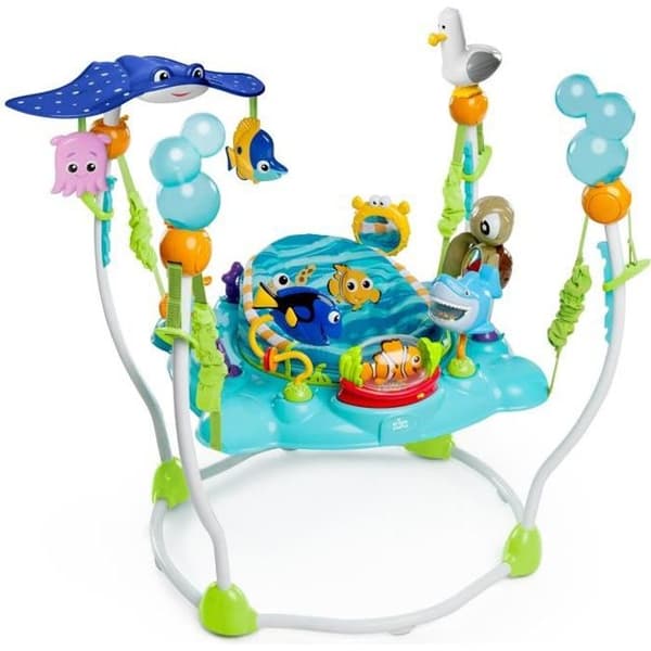 DISNEY BABY Aktivitetsgalax med flera leksaker för bebisar, studsande hoppstol med 360° rotation - Nemo - 13 interaktiva Disney-spel