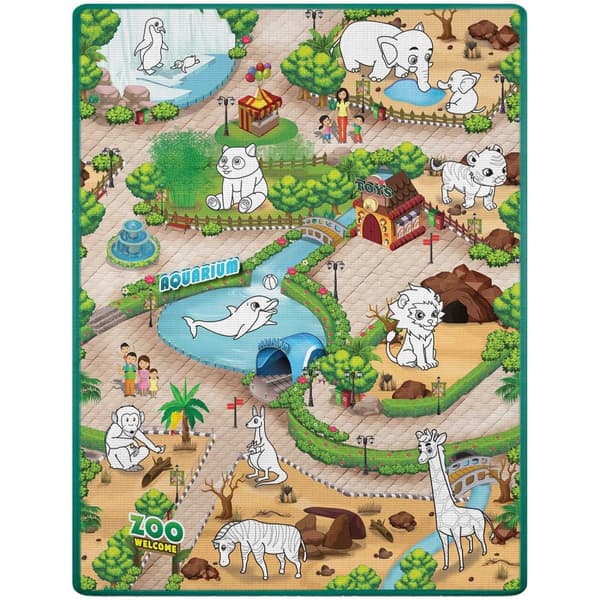Rullet skumfarvemåtte 120 x 90 x 0,3 cm Ricokids RK-344