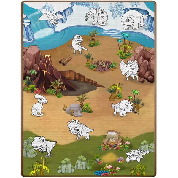 Rullattu vaahtovärjäysmatto 120 x 90 x 0,3 cm Ricokids RK-344