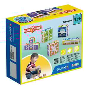 Magicube Trykt Transport magnetblokke + kort 7 elementer GEOMAG GEO-122