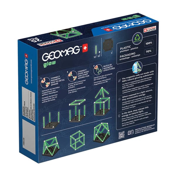 Glow Genbrugsmagnetblokke 25 styk GEOMAG GEO-328