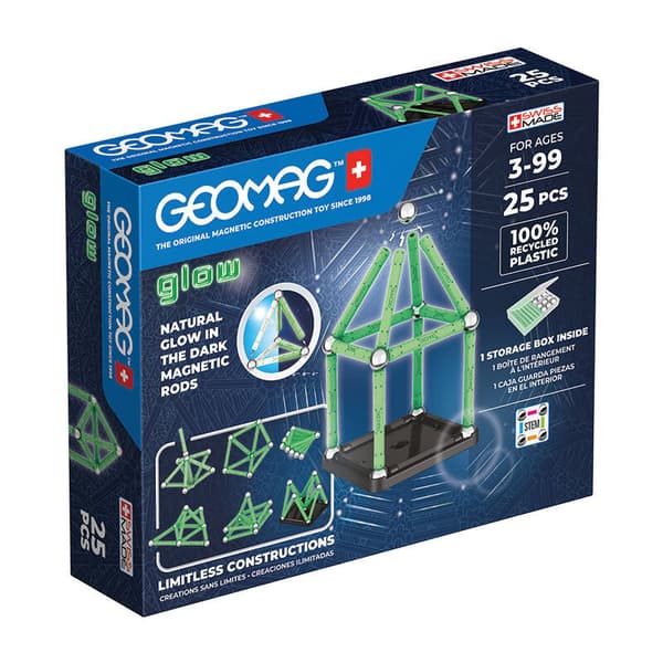 Glow Genbrugsmagnetblokke 25 styk GEOMAG GEO-328